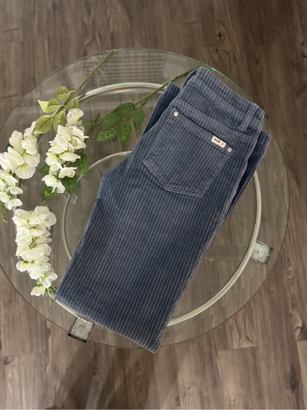Milk It Blue Corduroy Flare Jeans - Picture 4 of 7